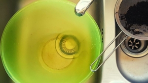 Bowl in a sink for water recycling